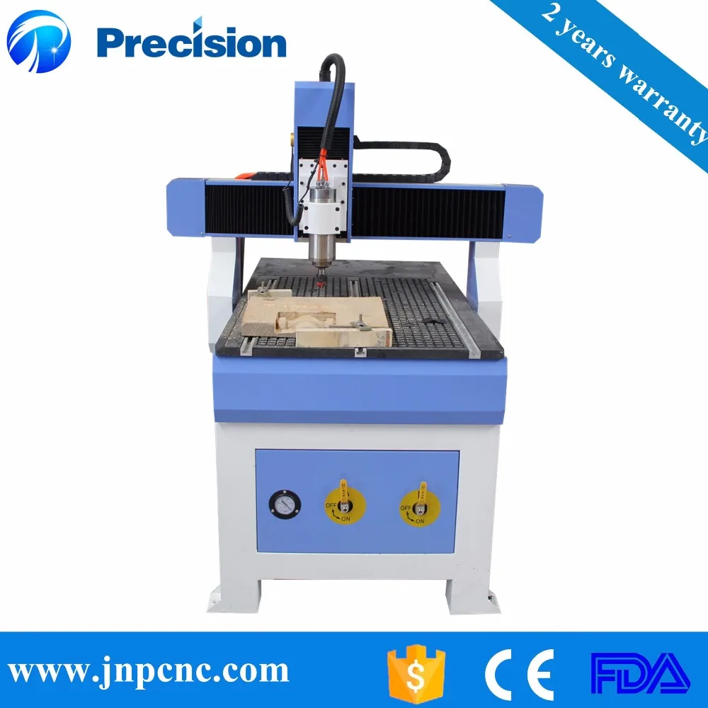Small cnc 3 axis router plastic cutting machine with G codein Wood