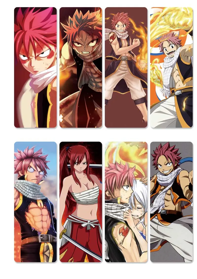 8 шт./компл. аниме ПВХ открытки с хвостом феи Natsu/Lucy аксессуары для косплея