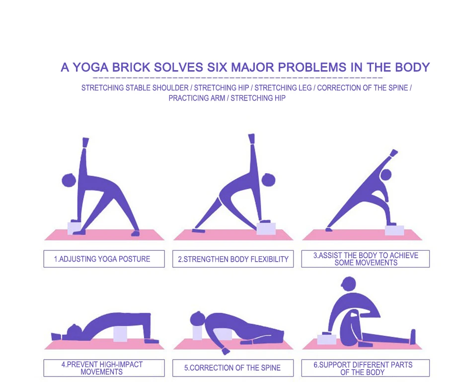 Фитнес блоки для йоги из пеноматериала пенясь блок кирпич упражнения инструмент тренировки блок для растяжки коррекции фигуры