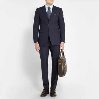 

Costume Homme Classic Style Custom Made Two Pieces Suits Notched Lapel Two Buttons Three Pockets Party Suits (jacket+pants)