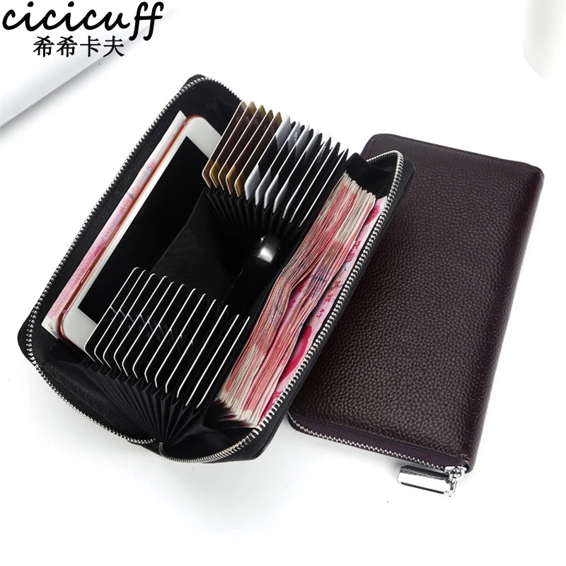 Женский кошелек клатч из натуральной кожи с отделением для карт|business card holder|card