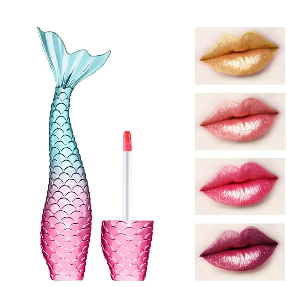 

HOT!!!Shimmer Mermaid Lip Gloss Waterproof Long Lasting Lipstick Moist Liquid Makeup
