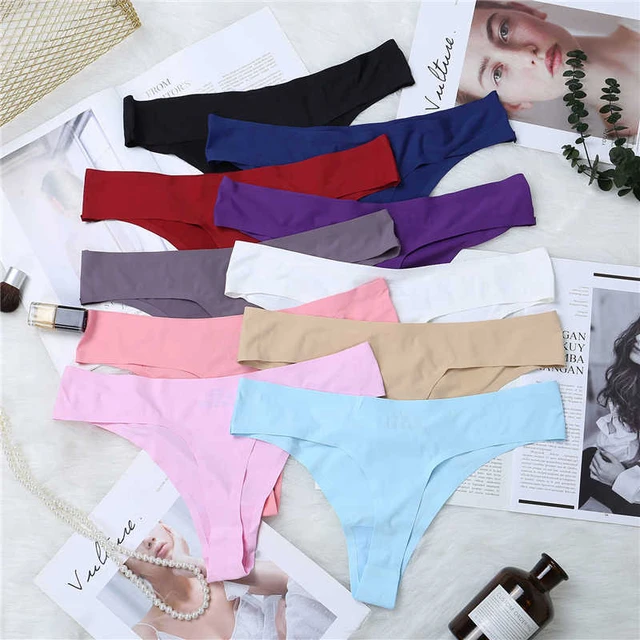 Hot Sale Sexy Women G String Thongs 100% Cotton Crotch Low Waist Panties  Ladies Seamless Underwear Breathable Lingrie for Woman - AliExpress