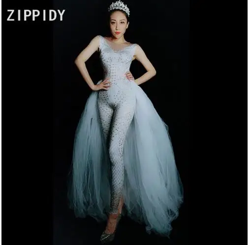 white silver jumpsuit