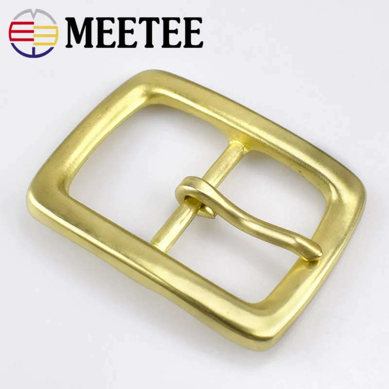 Meetee 40mm*58mm pure brass buckles for men pin belts buckles for 39mm