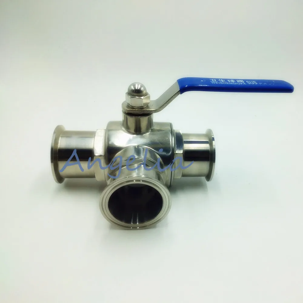 

4" Stainless Steel 304 Three way Clamp Connection L Type Sanitary Ball valve