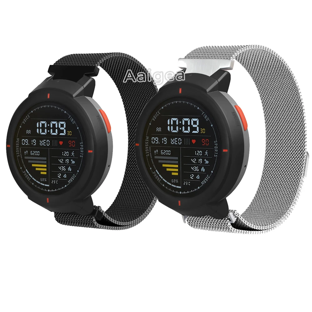 Миланский Браслет из нержавеющей стали для Xiaomi Amazfit Verge 3 Смарт-часы Мода замена металлический ремешок на руку браслет