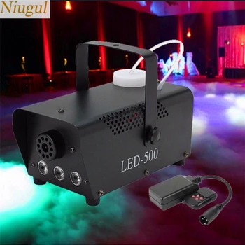 

Wireless Remote Control 500W Fog Machine Disco DJ Party Christmas LED Stage Fogger Mini Smoke Mist Machine Effect DJ Equipment