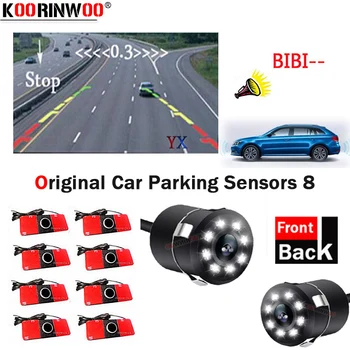 

Koorinwoo Electromagnetic parking sensor 8 Parking Video System Brumper Detector Parktronic Rear Sensors Radar Blind Car Camera