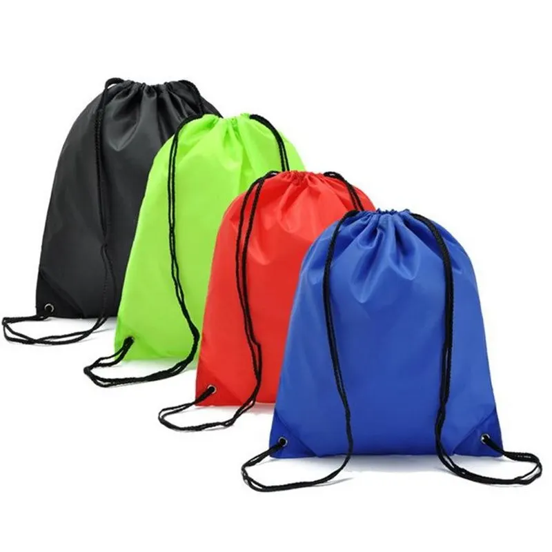 

Gym Waterproof Backbag Travel Oxford Sports Bag Clothes Organizer Drawstring Belt Riding Shoes Container Travel Portable