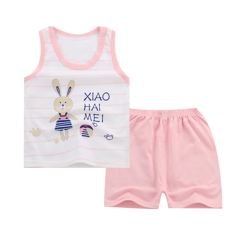 12M-5T 2pcs/sets Sleeveless vest cotton sets