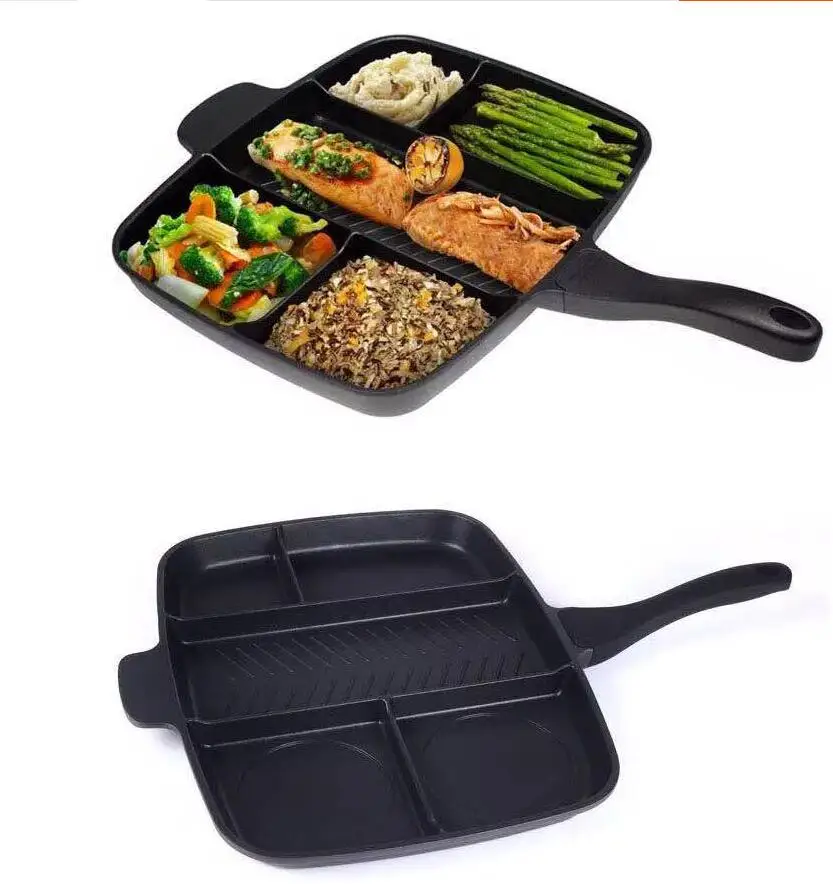 15 inches Frying Red Pans Oven & Dishwasher Non stick Frying Pan 5 in 1