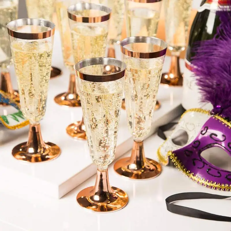 6 шт./компл. рюмки Свадебные торжественные бокалы для шампанского Стаканы Чашки для напитков вечерние свадебные украшения вина чашки для вечеринок подарочная коробка