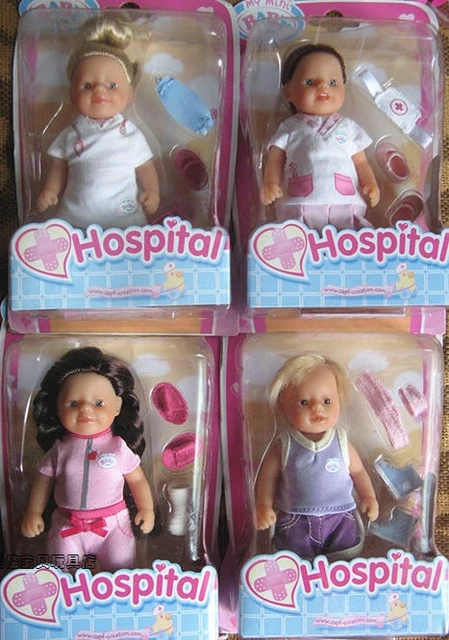 Hsb-toys ZAPF CREATION BABY mini baby born Mini pocket boy and girl  HOSPITAL 14 cm