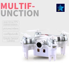 Cheerson Quadcopter CX-10W Drone With 0.3MP Camera 4CH 6-Axis Helicopter with LED light Phone WIFI control RC toys Throw to Fly