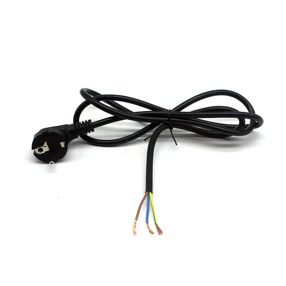 

Electric Wire Cable Power Cord EU Plug With 1.5Meter 1.8M 250V 18AWG and 3pin Standard Plug Power Cord Wire Cable Electrique