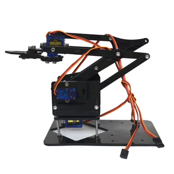 

4DOF Assembling Acrylic Mechine Robot Arm with SG90 Plastic Gear Servo For Robot DIY