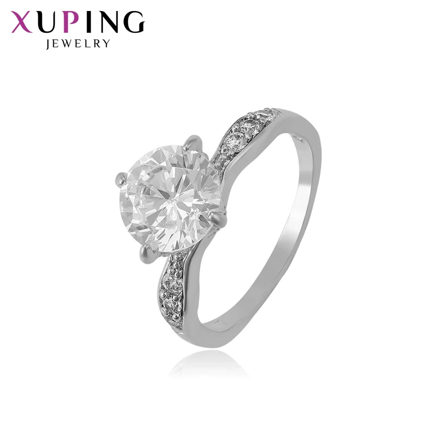 

Xuping Jewelry Fashion Romantic Unique Round Shining Rhodium Color Plated Ring for Girls Wedding Special Gifts S135.4-15956