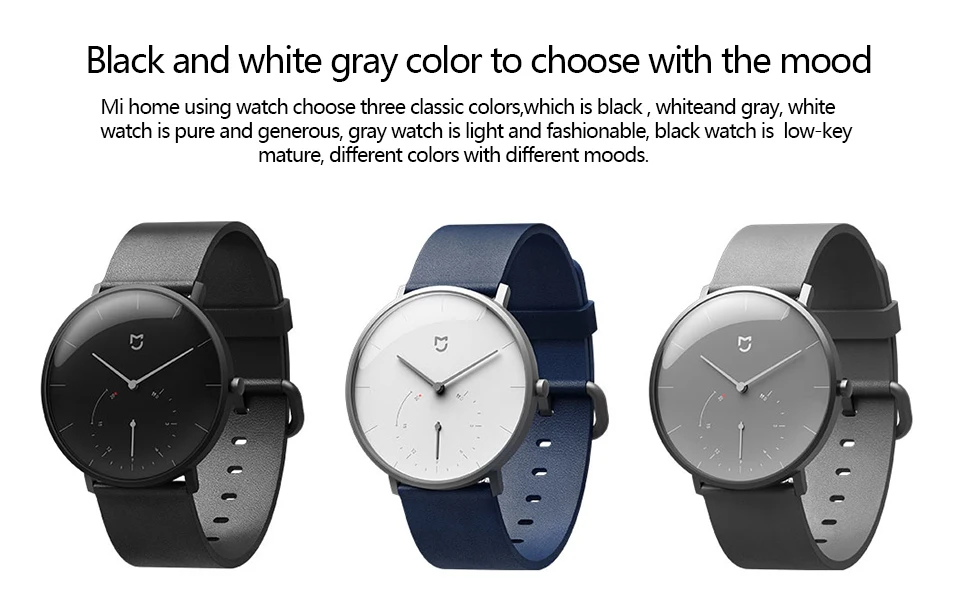 Original Xiaomi Mijia Quartz Smart Watch Pedometer Intelligent Reminder Life Waterproof Smart Watch Quartz Mijia Smartwatch (14)