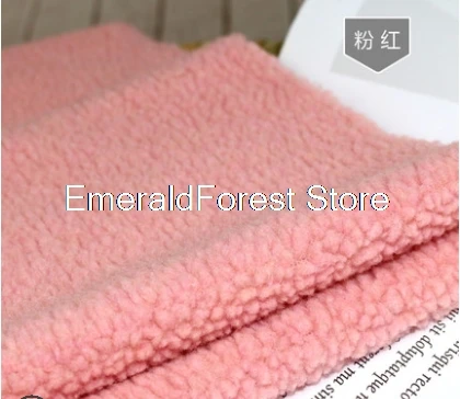 Утолщенная однотонная ткань из овечьей шерсти, хлопок, стеганая плюшевая ткань, обувь и шапки, теплая подкладка, ручная работа, сделай сам, ткань 100 см* 160 см