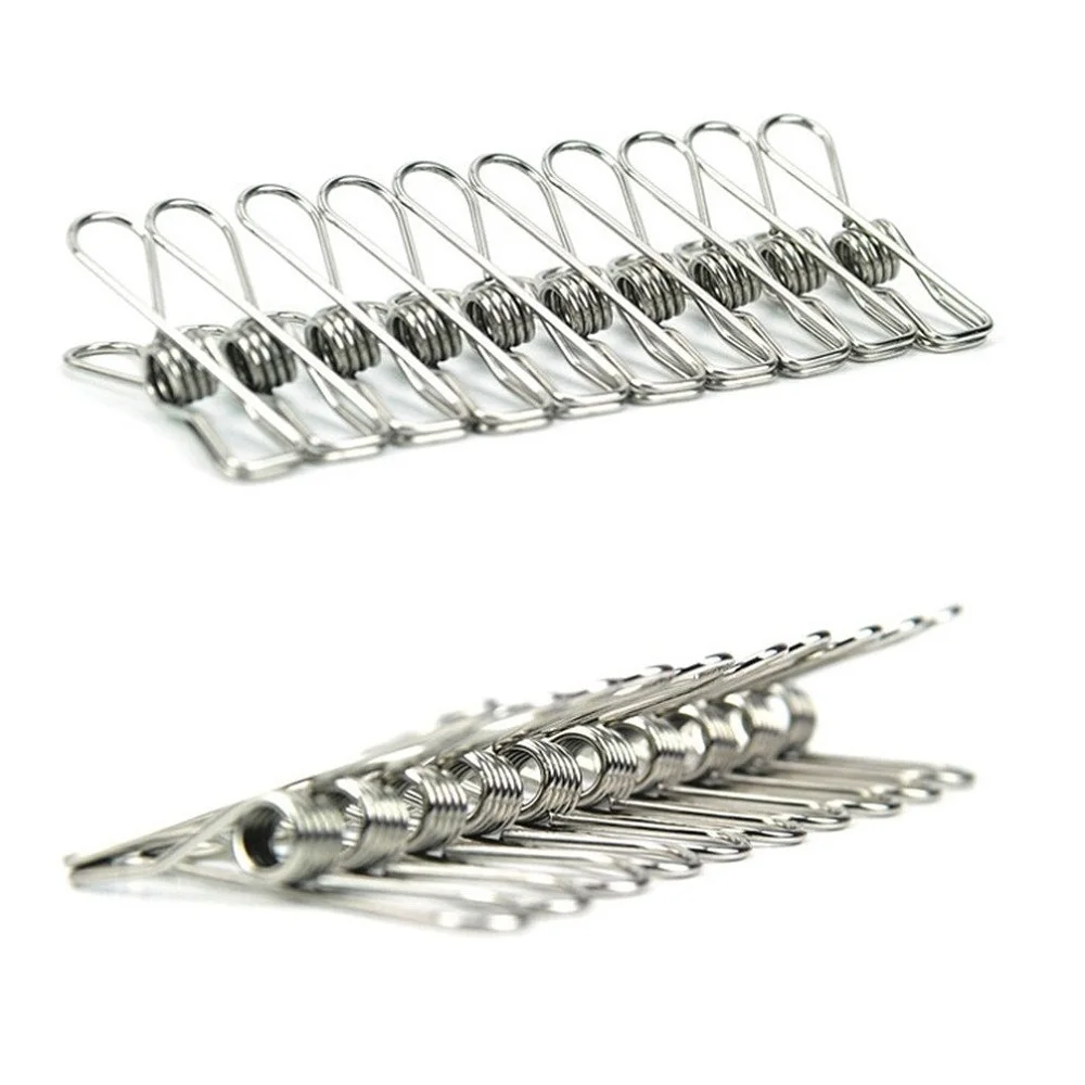 

Hangerlink Anti-wind Stainless Steel Clothes Clips,Metal Clips for Hanger (50 pcs/Lot)