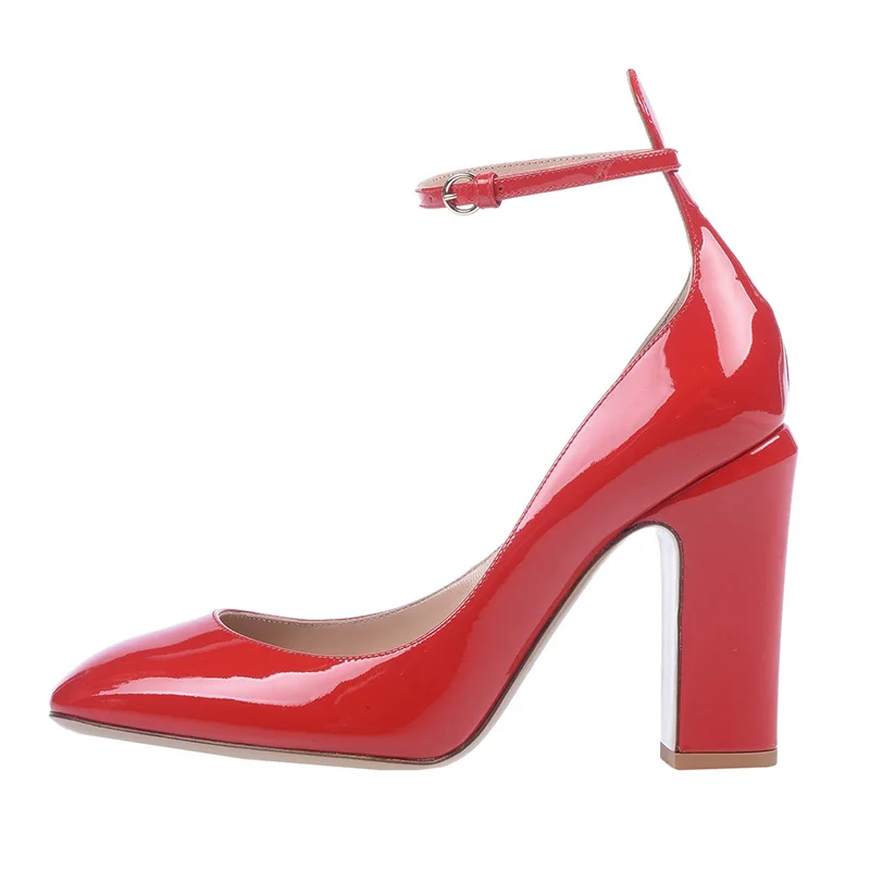 Известная обувь, женские модельные туфли г. Модные вечерние туфли на очень высоком массивном каблуке, красного, розового, золотого цвета Большие размеры 44, 43, 41 - Цвет: TY03