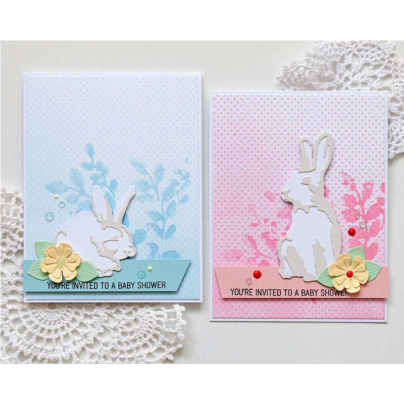 

Bunny's Playing Shape Metal Cutting dies Scrapbooking Album Handcrafts Embossing DIY Paper card Making Stencils