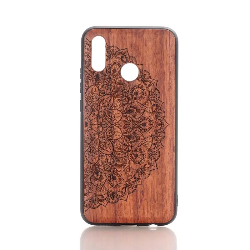 

Luxury Slim Wood Back Cover TPU Bumper Case Mobile Phone Case Wood Carving Case For Huawei P20 P20 Pro P20 Lite Honor 10 JS0721