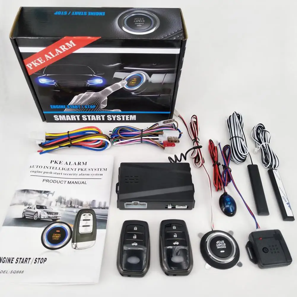 

12V Universal Car Anti-theft System Remote Start Remote Controller Keyless Enter PKE One Key Start