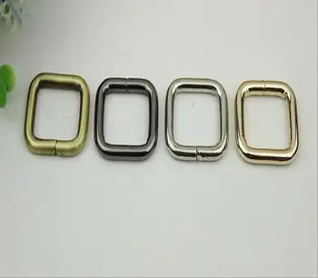 

Free shipping (30 PCS/lot) 20 * 20mm 4 color metal accessories DIY bag button hoop party link square square coil