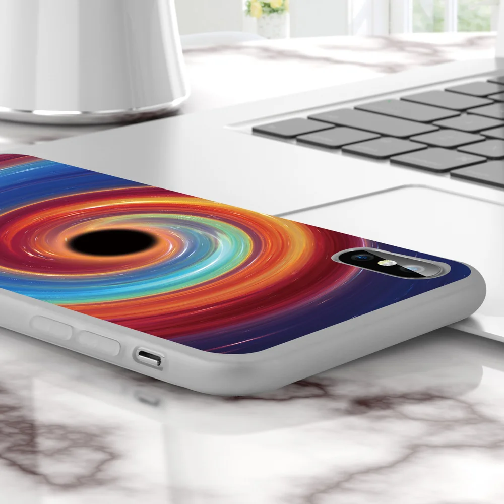 Чехол CASEIER с рисунком черного отверстия для iPhone X 7 8 6 6splus 5 5S SE Модный чехол