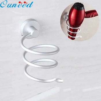 

New Qualified 2017 New Wall Holder Hair Dryer Rack Aluminum Bathroom Shelf Storage Levert Dropship Levert Dropship