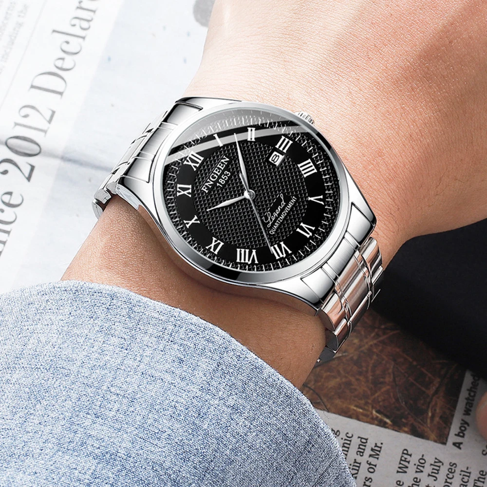 Мужские наручные часы Montre Homme 2020 модные повседневные деловые мужские черные