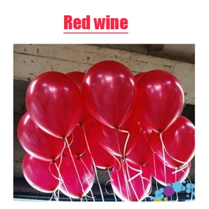100 шт./лот, свадебные декоративные шары, воздушные шары для дня рождения вечеринки, 1,5 г, белый вид шариков, снежно-белый красный бар, рождественские воздушные шары - Цвет: Red wine 1.5g