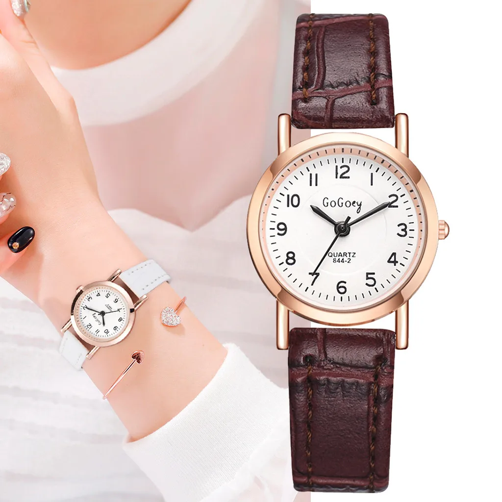 

GoGoey Fashion Leisure Simple Numerals Dial Small Dial Quartz Female Watch Drop Shopping Festival Gift Reloj de dama Wd3