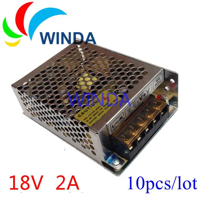 

36W switching power supply output 18V 2A full range can be applies for all countries centralized power supply 10pcs
