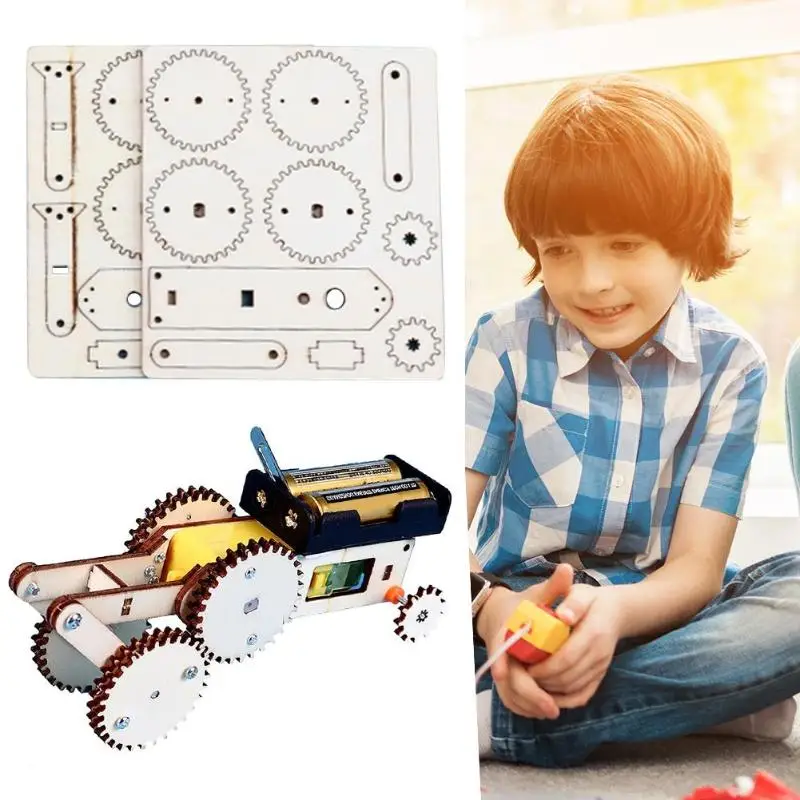 discounted  DIY Gear Vehicle Model Materials Kit Science Course Experiment Small Making Kids Creative DIY Scien