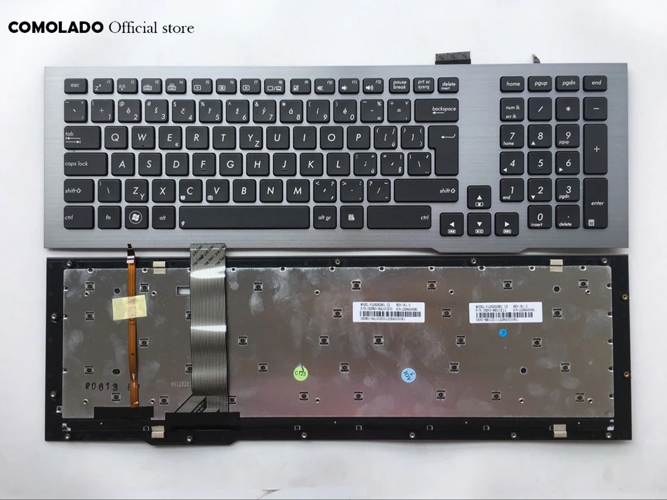 CZ Чешская Клавиатура для ноутбука Asus G75 G75VW G75VX подсветка серая рамка клавиатура
