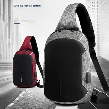 

Business Bag 2019 New Fashion Multifunctional Waterproof Chest Pack USB Charging Interface Sports Outdoor