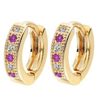 

QIAMNI 10pcs/lot Rectangle Cubic Zirconia Earrings Stud For Women Best Christmas Earring Gift White Beautiful Wholesale A1317
