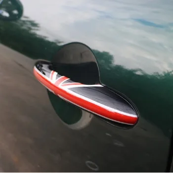 

2pcs Union Jack Car Door Handle Shell Protected Cover Sticker Decal For BMW Mini Cooper JCW One F56 F57 Car Styling Accessories