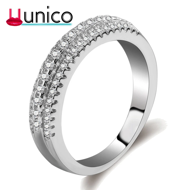 

UUNICO Hot Sale Valentines Gift luxury full aaa zircon rings for women jewelry promise wedding anel statement Wedding Ring u871