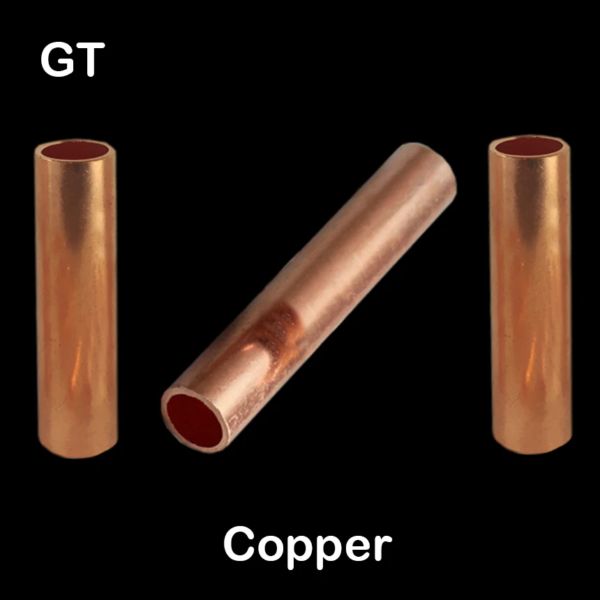 GT-240 GT-300 GT-400 Copper No Insulation Wire Cable Hole Passing Connecting Sleeve Tube Ferrule Lug Connector Crimp Terminal |
