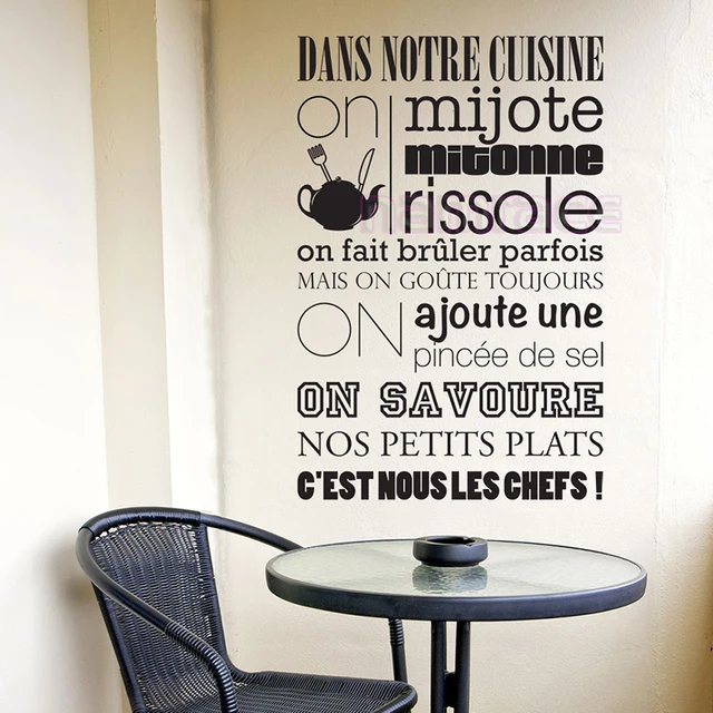 Stickers French Citation Cuisine Kitchen Rules Vinyl Wall Sticker Stickers French Citation Cuisine Kitchen Rules Vinyl Wall Sticker Decals Mural Art Wallpaper Home Decor