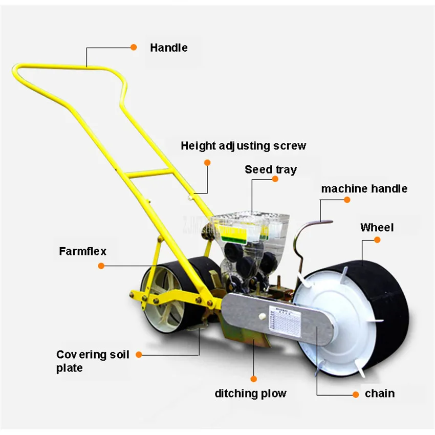 Двухлинейный ряд сеялок ручной толчок сеялка машина морковь шпинат семян моркови распределители семян овощей семян сеялка инструмент