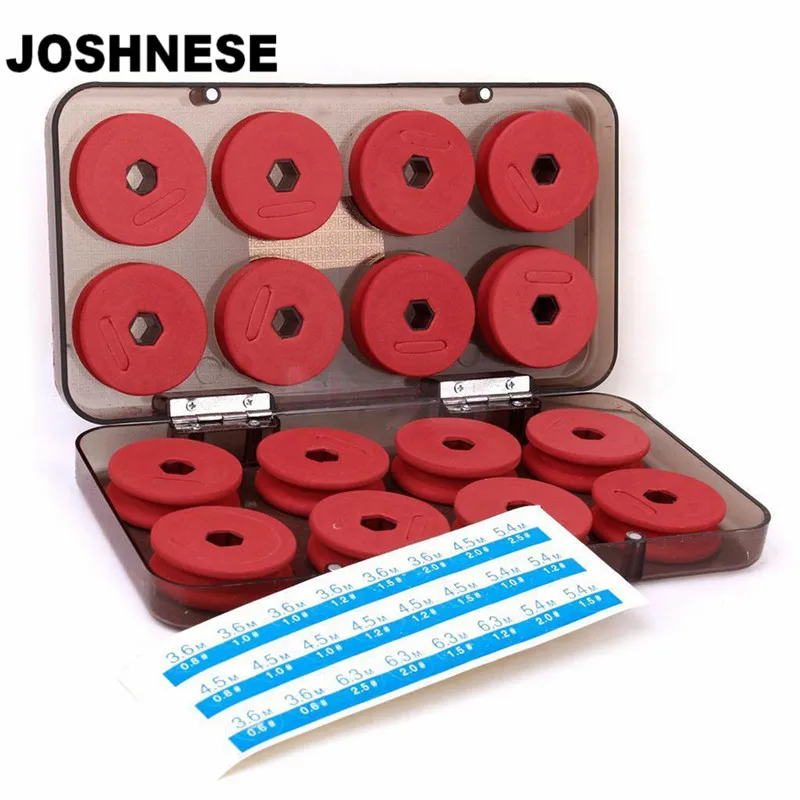 

JOSHNESE 16Pcs/Set Foam Winding Board Fishing Line Shaft Portable Bobbin Spools Fishing Box Tackle Boxes