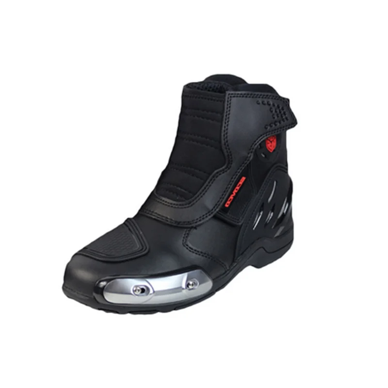 SCOYCO/мотоциклетные ботинки для верховой езды из микрофибры; кожаные ботинки для мотокросса; ботильоны для гонок по бездорожью; Уличная обувь для верховой езды; защитное снаряжение