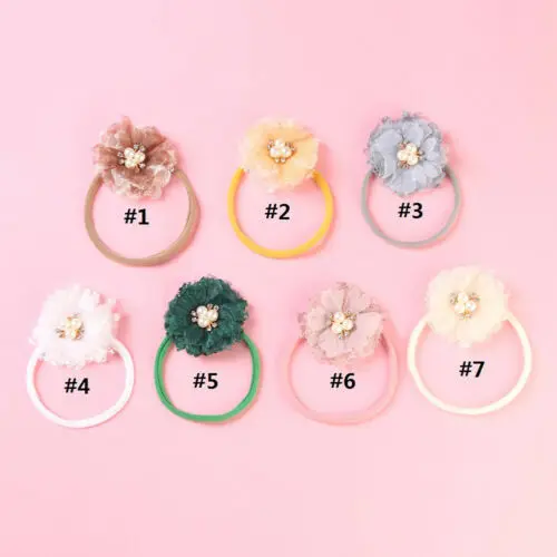 Hot Kids Girl Baby Cute Pearl Hair Ring Rope Ponytail Holder Elastic Colorful Band Ring Baby Headwear Hot Kids Girl Baby Cute Pearl Hair Ring Rope Ponytail Holder Elastic Colorful Band Ring Baby Headwear