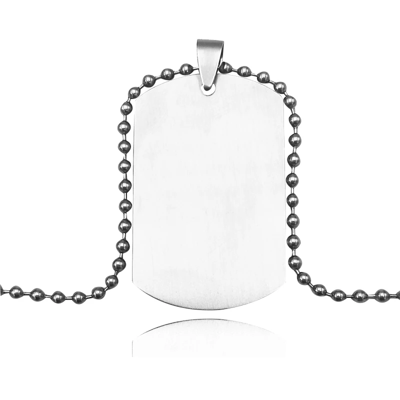 

Suteyi Newest Blank Mens Military Army Style 316L Stainless Steel Dog Tags Chain Mens Pendant Necklace Jewelry Accessories