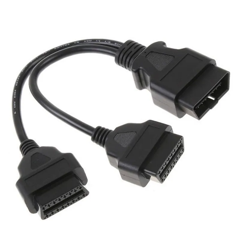 16 Pin 30cm 1-2 OBD2 Cable Extension Splitter Male (4)